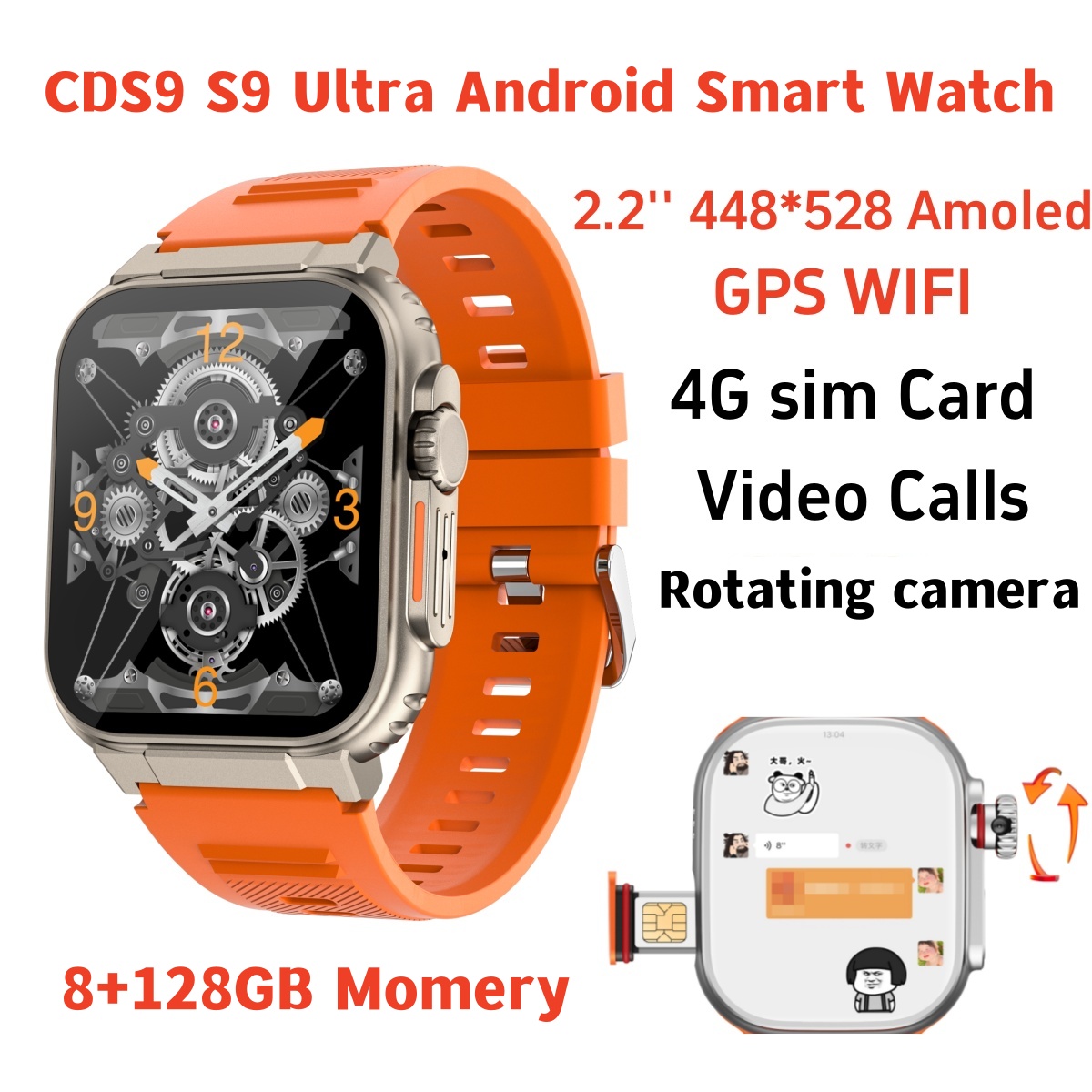 Fall Detection Watch - Original S10 Smart Watch 4G/5G Network