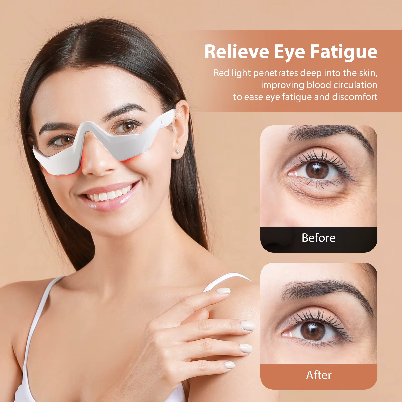 EMS Red Light Eye Massager Gla - Light Therapy Glasses ulasan dan harga