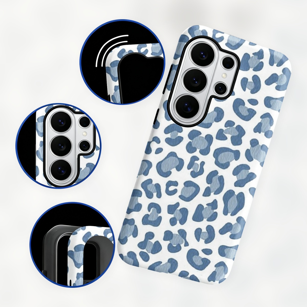 Blue Leopard Print 2-in-1 Dual - Samsung Galaxy S24 ulasan dan harga