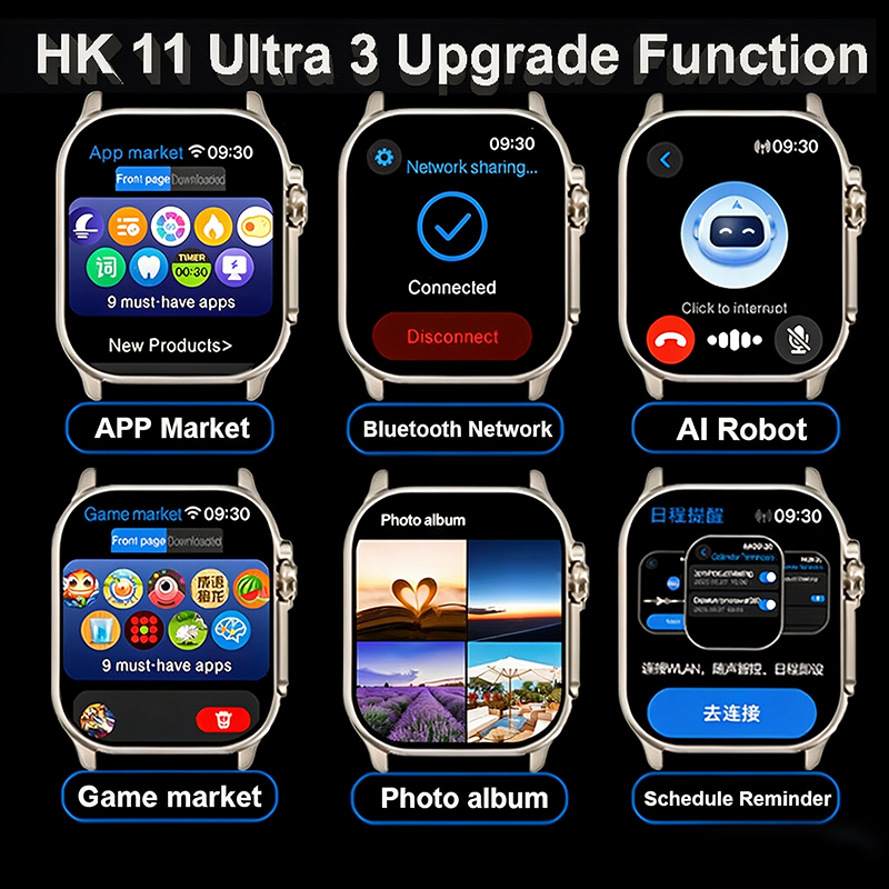 New Watches Men HK11 ULTRA3 Sm - Fall Detection Watch ulasan dan harga
